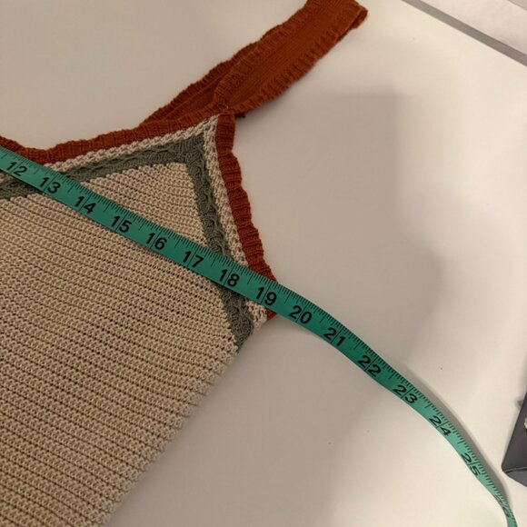 NEW Absolutely Famous Crochet Midi Dress Sz XL Summer Boho Gypsy Knit Sundress - Picture 7 of 13